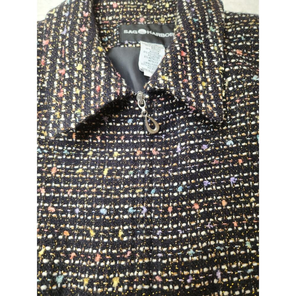 Vintage Black Business Career Office Sag Harbor Jacket Size 12 Cottagecore